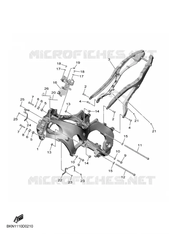 FRAME Yamaha MOTO 900 2025 R9  YZF890