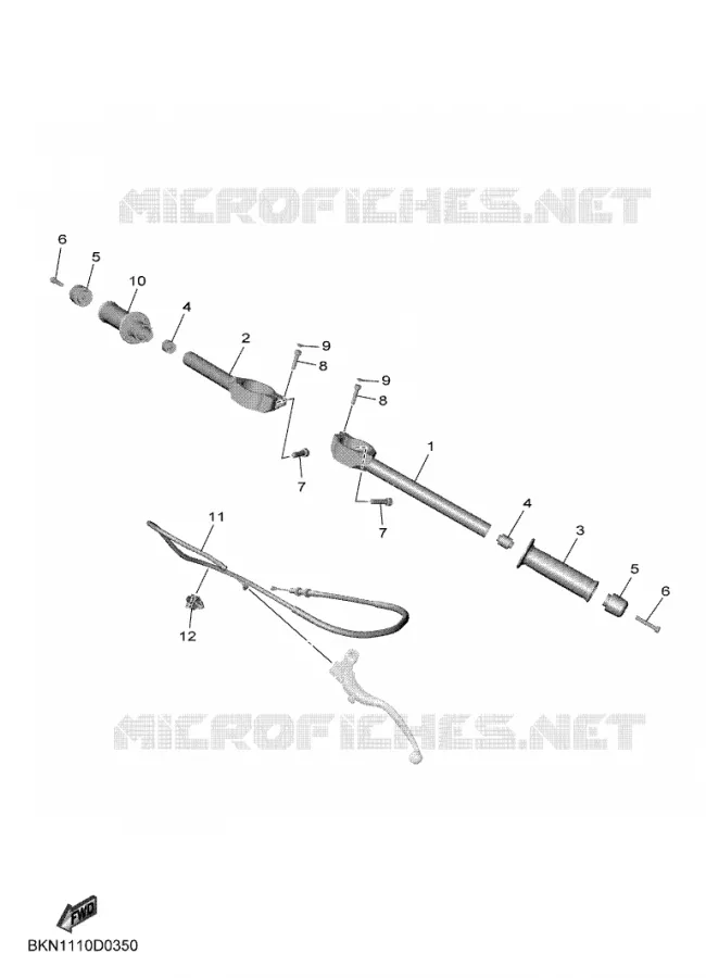 HANDLEBAR & CABLES Yamaha MOTO 900 2025 R9  YZF890
