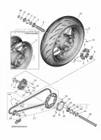 REAR WHEEL for Yamaha MT 2025