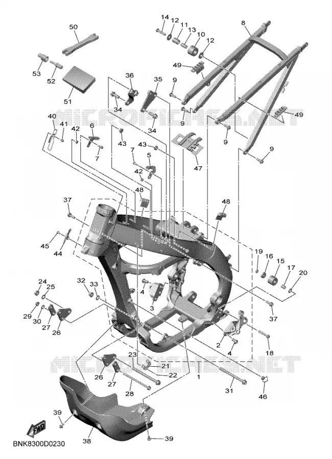 FRAME Yamaha MOTO 450 2025 WRF  WR450F
