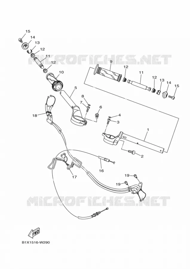 HANDLEBAR & CABLES Yamaha MOTO 300 2025 R3  YZF320-A