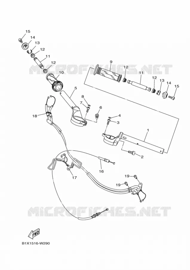HANDLEBAR & CABLES Yamaha MOTO 300 2025 R3  YZF320-A