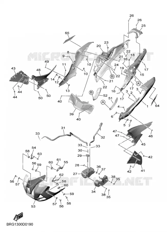 SIDE COVER Yamaha MOTO 300 2025 MT  MTN320-A