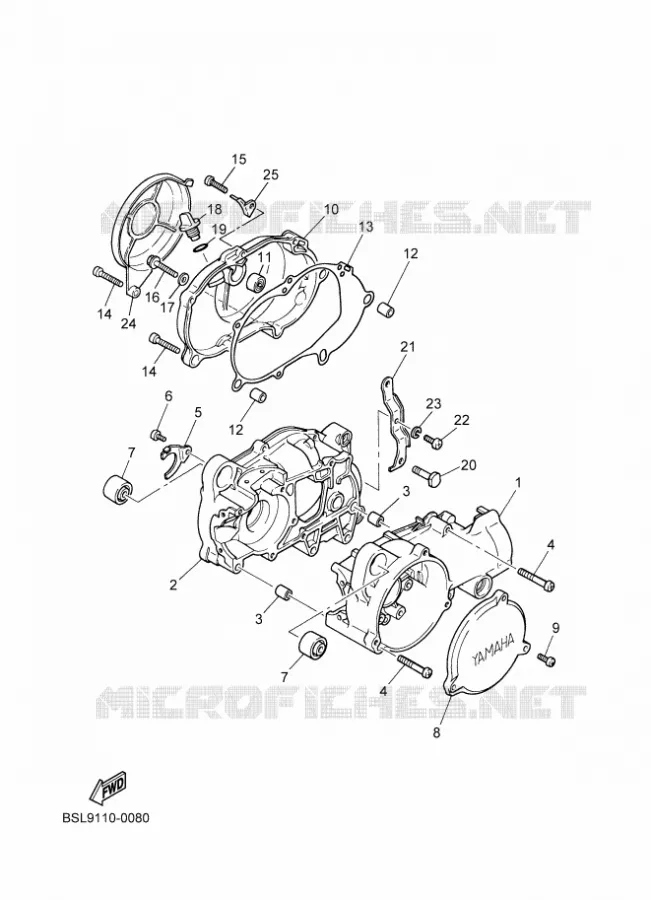 CRANKCASE Yamaha MOTO 50 2025 PW  PW50