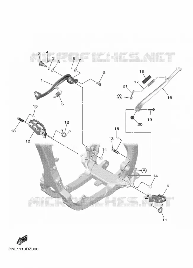 STAND / FOOTREST Yamaha MOTO 250 2025 WRF  WR250F