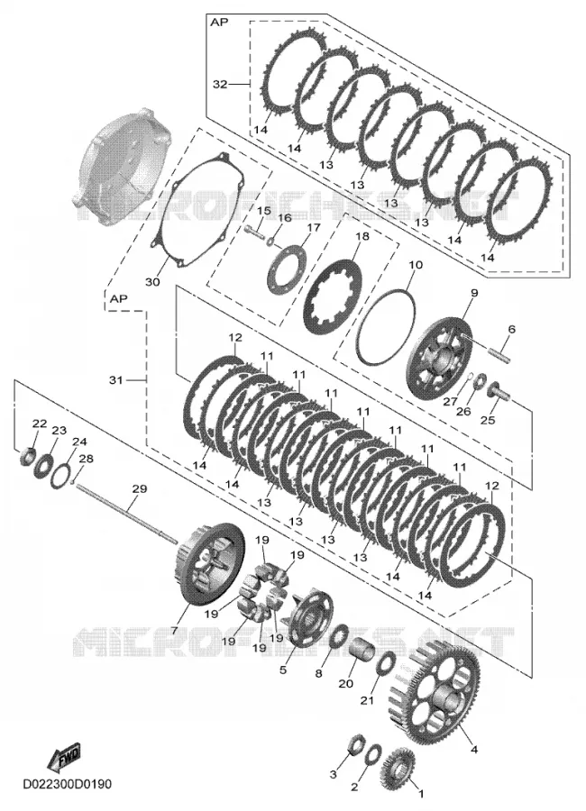 CLUTCH Yamaha MOTO 450 2025 YZF  YZ450F