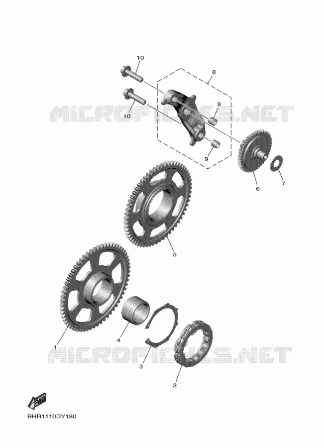 STARTER CLUTCH Yamaha MOTO 450 2025 YZF  YZ450F