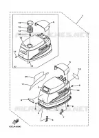 TOP COWLING for Yamaha 40 1998