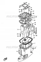UPPER CASING for Yamaha 55 1997