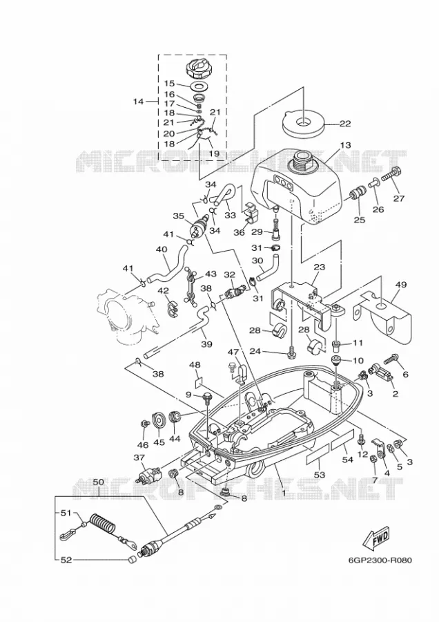 BOTTOM COWLING Yamaha OUTBOARD ENGINES 4hp (2.9kW) 2018 4  4CMHL