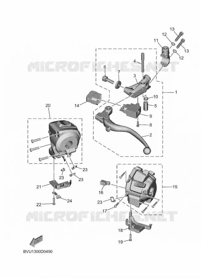 HANDLE SWITCH / LEVER Yamaha MOTO 900 2025 TRACER  MTT890D