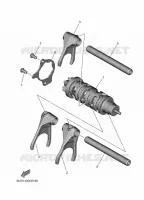 GEAR SHIFT SELECTOR DRUM / FORK for Yamaha MT 2025