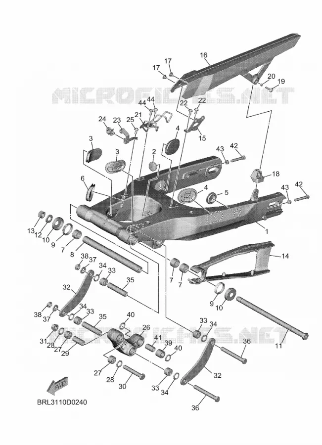 SWINGARM Yamaha MOTO 700 2025 TENERE  XTZ690