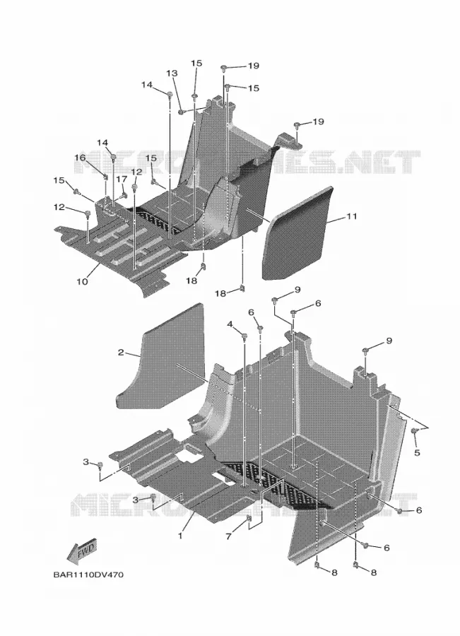 STAND / FOOTREST 2 Yamaha SIDE BY SIDE 850 2025 WOLVERINE  YXF850ES / YX85FSS