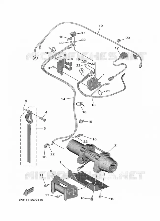 WINCH Yamaha SIDE BY SIDE 850 2025 WOLVERINE  YXF850ES / YX85FSS