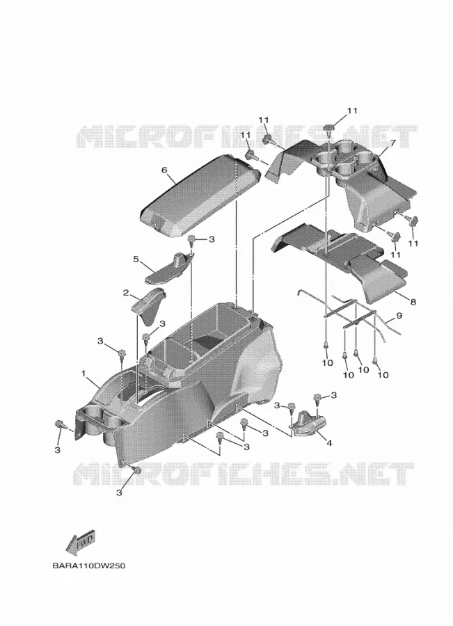 SIDE COVER 3 Yamaha SIDE BY SIDE 850 2025 WOLVERINE  YXF850ES / YX85FSS
