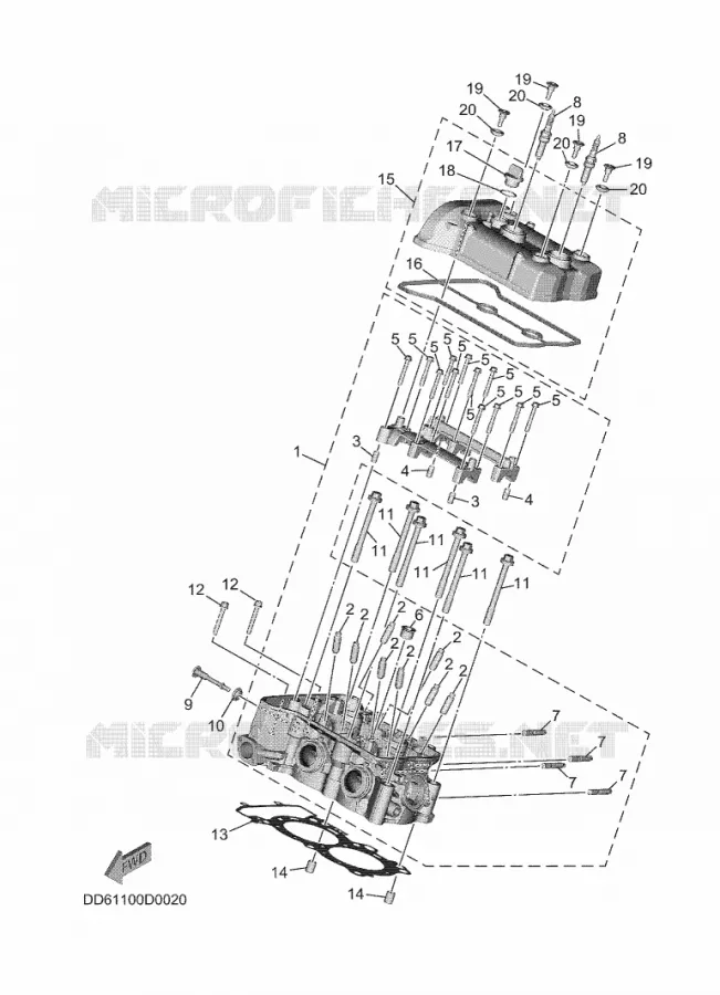 CYLINDER Yamaha SIDE BY SIDE 850 2025 WOLVERINE  YXF850ES / YX85FSS