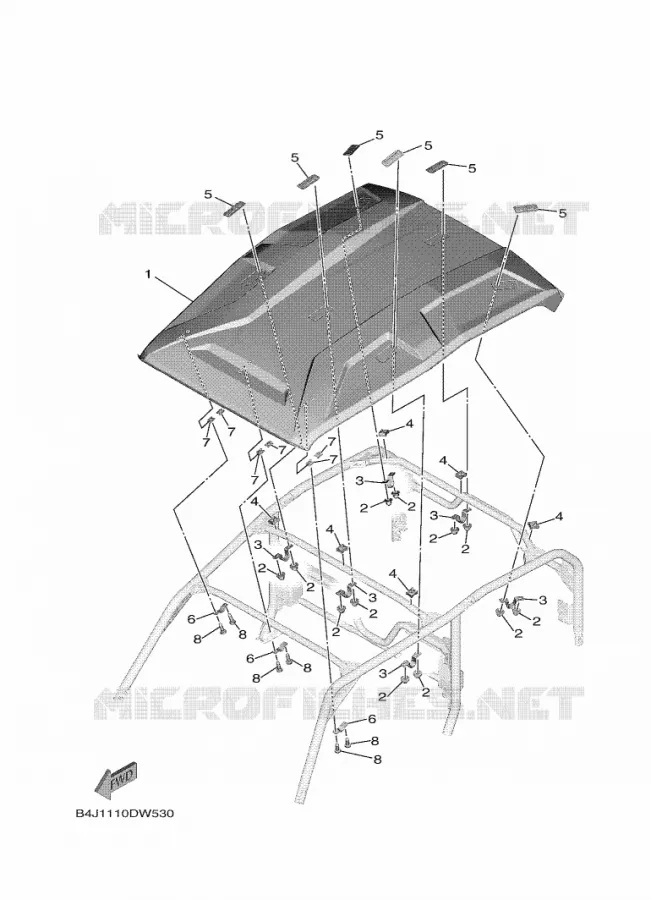 SUN ROOF Yamaha SIDE BY SIDE 1000 2025 WOLVERINE  YXF1000EWS / YX10FRCLS