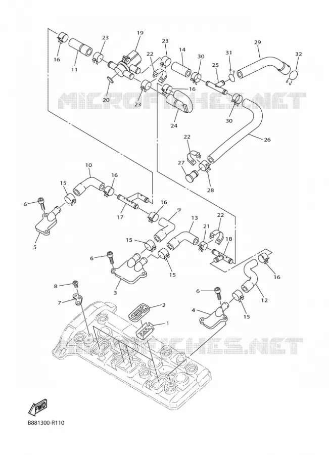 AIR INDUCTION SYSTEM AIS Yamaha MOTO 1300 2025 FJR  FJR1300-AE