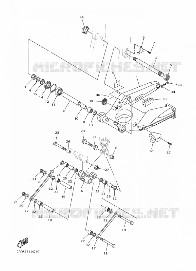 SWINGARM Yamaha MOTO 1300 2025 FJR  FJR1300-AE