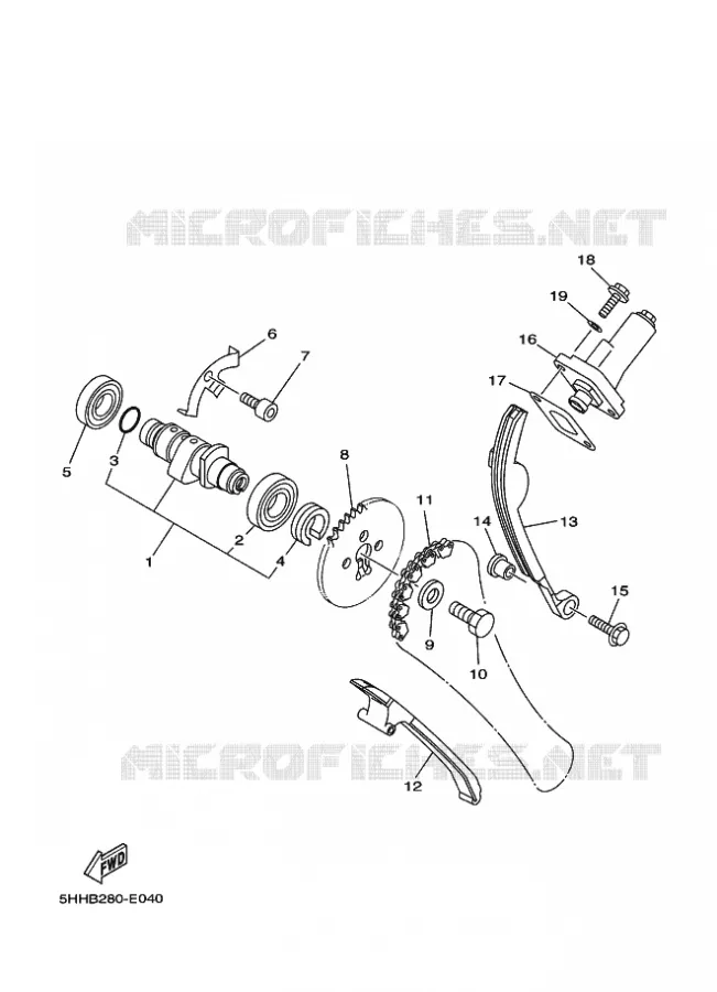 CAMSHAFT / TIMING CHAIN Yamaha MOTO 125 2025 TTR  TT-R125LWE