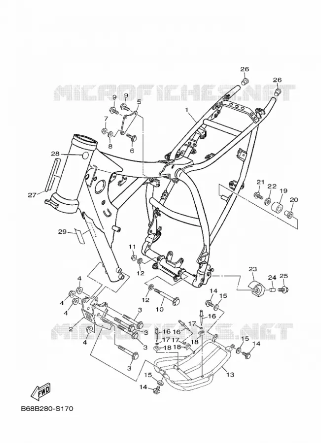 FRAME Yamaha MOTO 230 2025 TTR  TT-R230