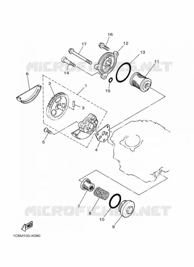 OIL PUMP Yamaha MOTO 230 2025 TTR  TT-R230
