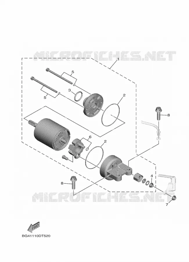 STARTER MOTOR Yamaha SIDE BY SIDE 1000 2025 WOLVERINE  YXF1000ELS