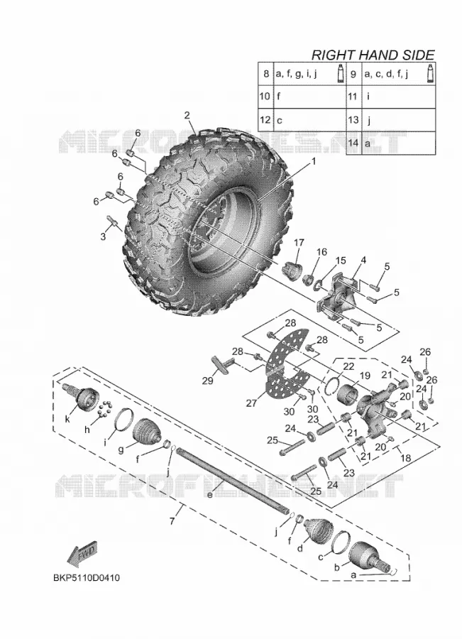 REAR WHEEL 2 Yamaha SIDE BY SIDE 1000 2025 WOLVERINE  YXF1000ELS
