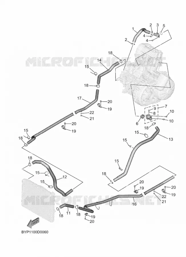 WATERPUMP / HOSES Yamaha SIDE BY SIDE 1000 2025 WOLVERINE  YXF1000ELS