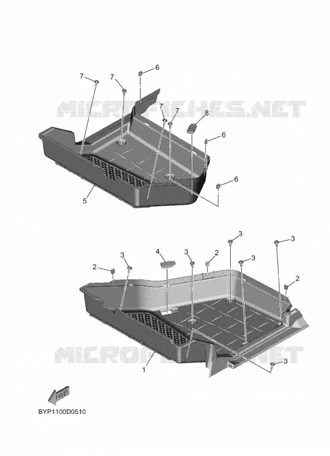 STAND / FOOTREST 2 Yamaha SIDE BY SIDE 1000 2025 WOLVERINE  YXF1000ELS