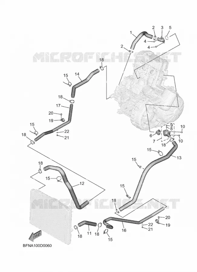 WATERPUMP / HOSES Yamaha SIDE BY SIDE 1000 2025 WOLVERINE  YXE1000EN