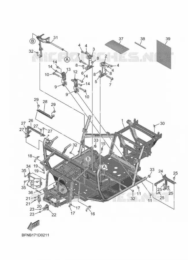 FRAME Yamaha SIDE BY SIDE 1000 2025 WOLVERINE  YXE1000EN