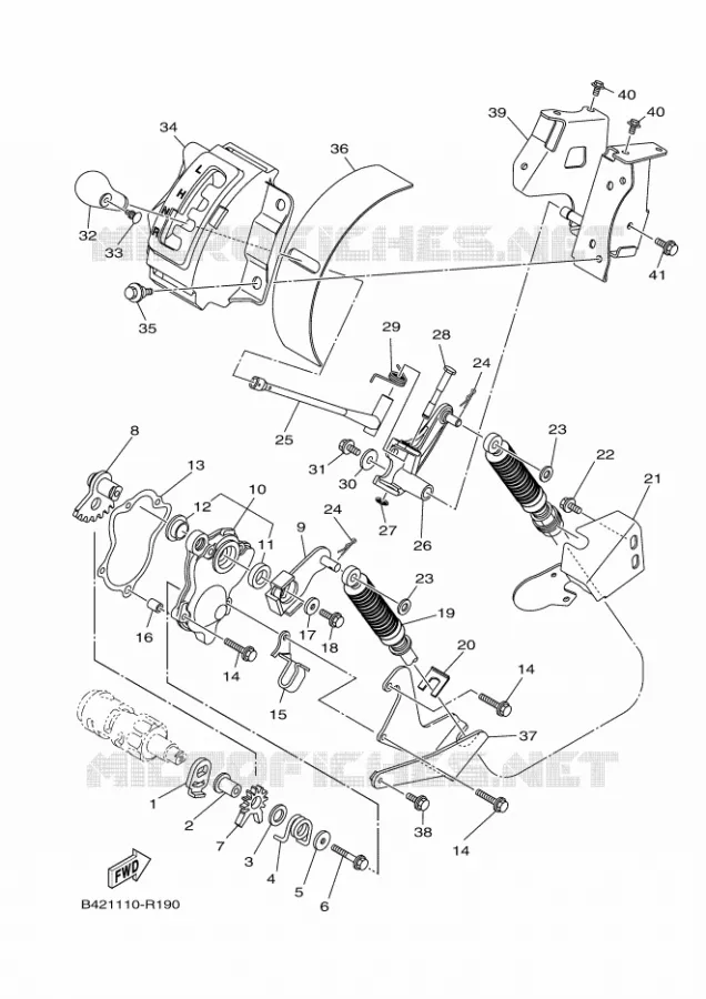 GEAR SHIFT SHAFT / LEVER Yamaha SIDE BY SIDE 700 2025 VIKING  YXM700ES