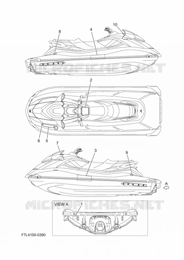 LABEL Yamaha WAVERUNNER 1900 2025 GP  GP1900B-B