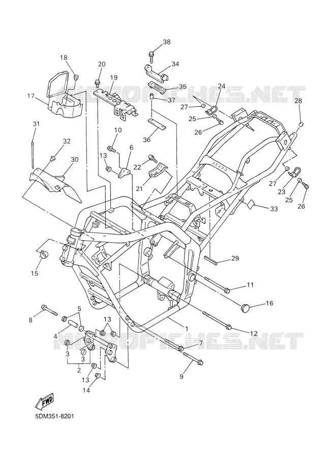 FRAME Yamaha MOTO 600 2000 FAZER  FZS600