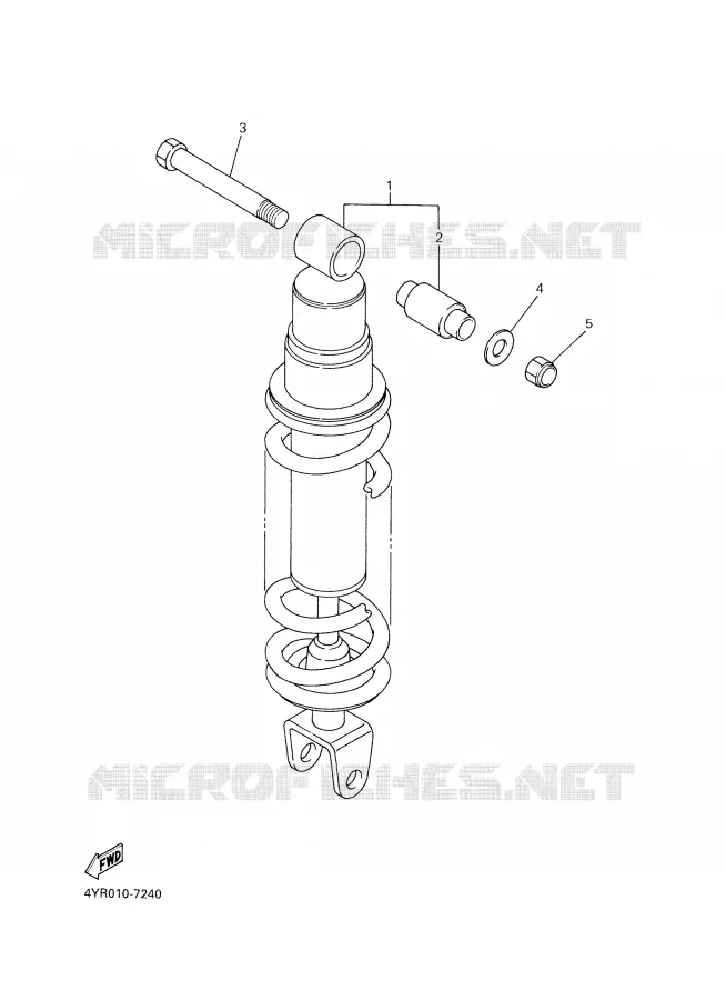 REAR SHOCK ABSORBER Yamaha MOTO 600 2000 FAZER  FZS600