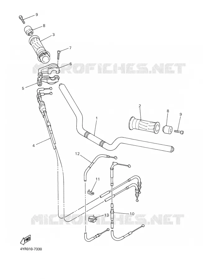 HANDLEBAR & CABLES Yamaha MOTO 600 2000 FAZER  FZS600