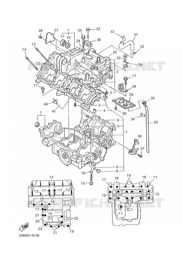 CRANKCASE Yamaha MOTO 600 2001 FAZER  FZS600