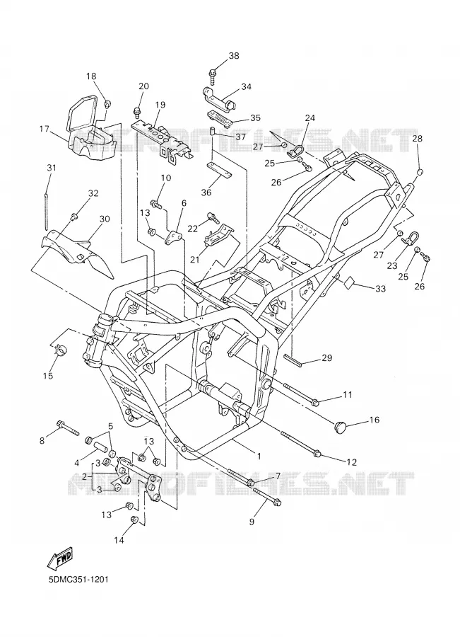 FRAME Yamaha MOTO 600 2001 FAZER  FZS600
