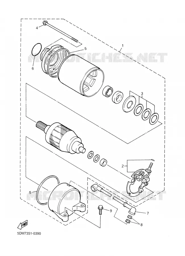 STARTER MOTOR Yamaha MOTO 600 2001 FAZER  FZS600