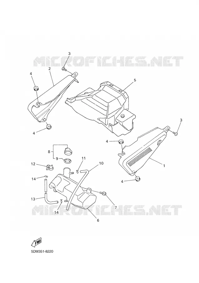 SIDE COVER Yamaha MOTO 600 2001 FAZER  FZS600