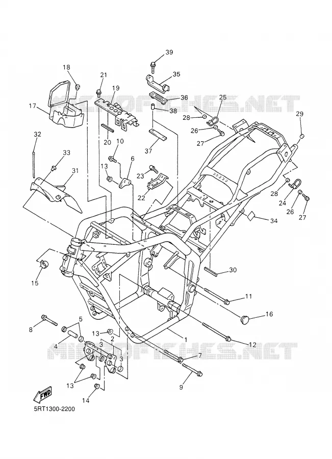 FRAME Yamaha MOTO 600 2002 FAZER  FZS600