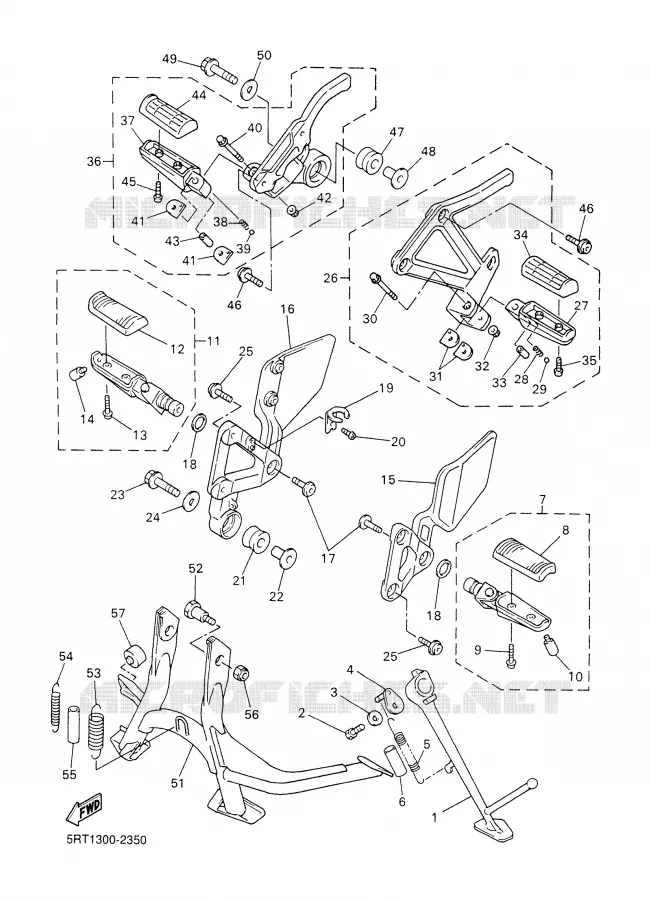 STAND / FOOTREST Yamaha MOTO 600 2002 FAZER  FZS600