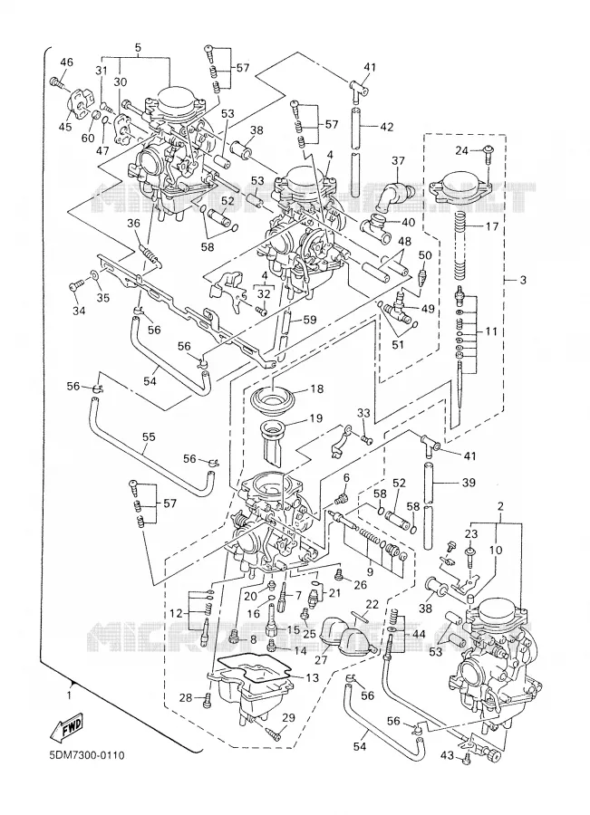 CARBURETOR Yamaha MOTO 600 2003 FAZER  FZS600