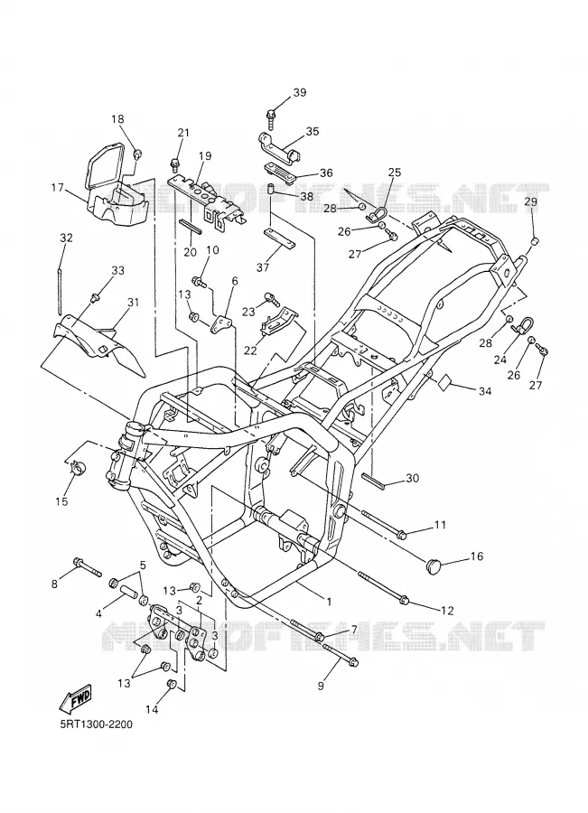 FRAME Yamaha MOTO 600 2003 FAZER  FZS600