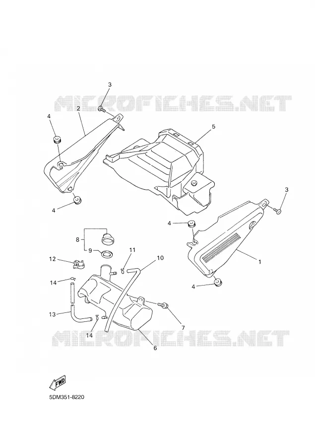 SIDE COVER Yamaha MOTO 600 2003 FAZER  FZS600