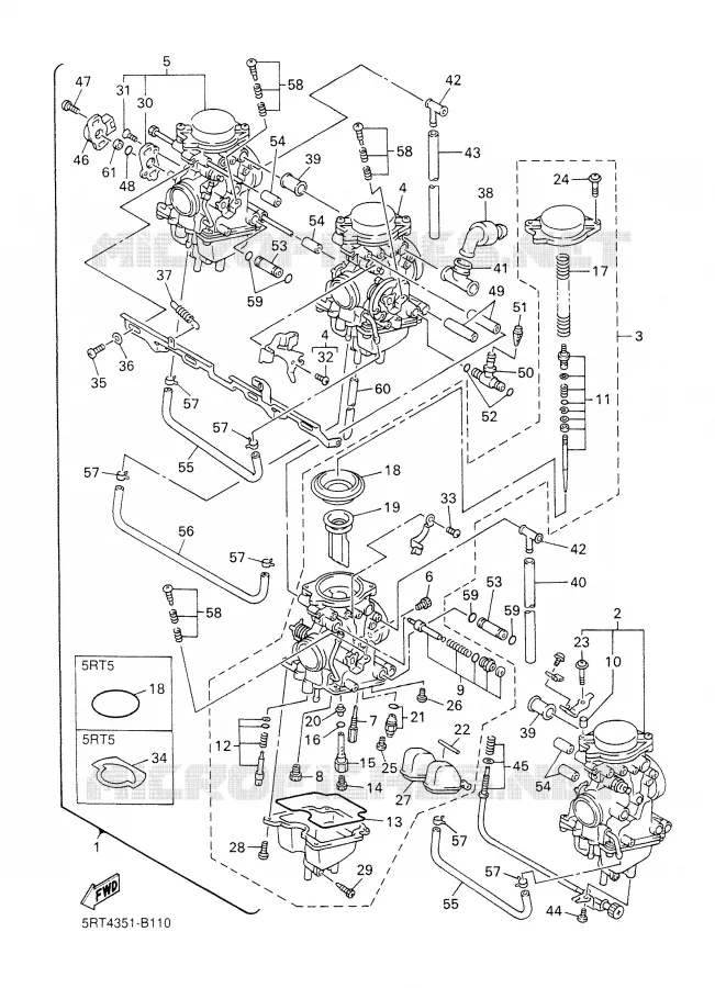 CARBURETOR Yamaha MOTO 600 2003 FAZER  FZS600