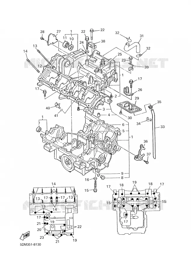 CRANKCASE Yamaha MOTO 600 2003 FAZER  FZS600