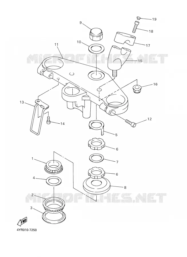 STEERING Yamaha MOTO 600 2003 FAZER  FZS600